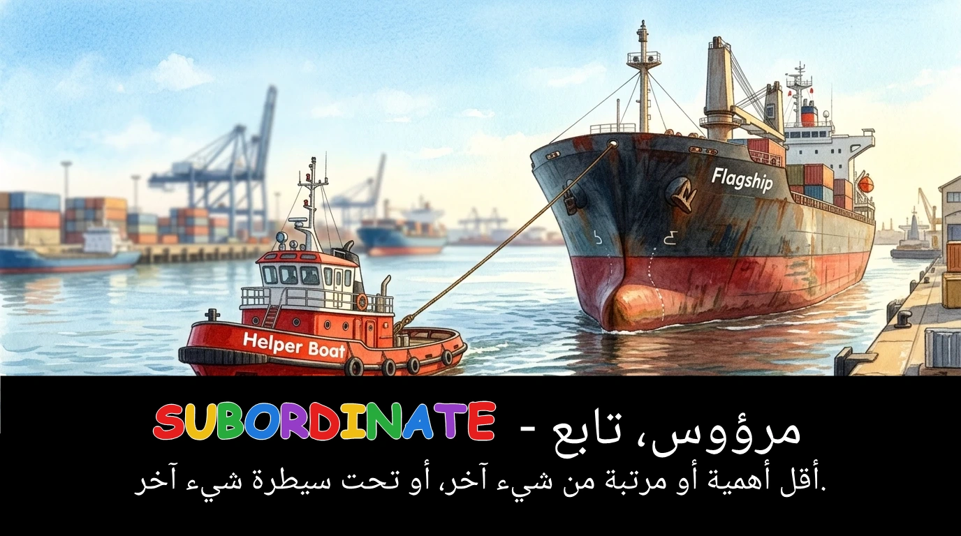 Arabic Illustration for subordinate